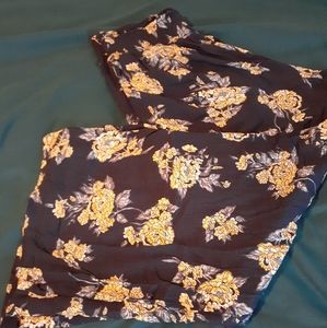 Navy blue floral palazzo pants